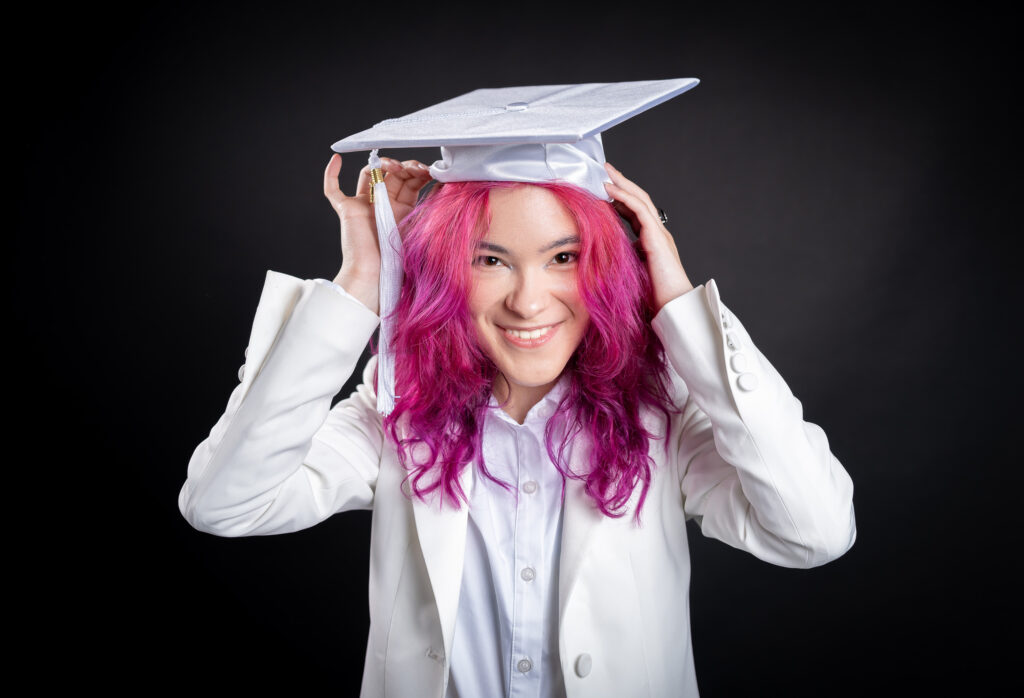 Senior graduation portrait photography studio session Winston Salem NC